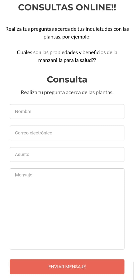 Nueva Sección de Consultas Online, sobre plantas, vegetales y demás…